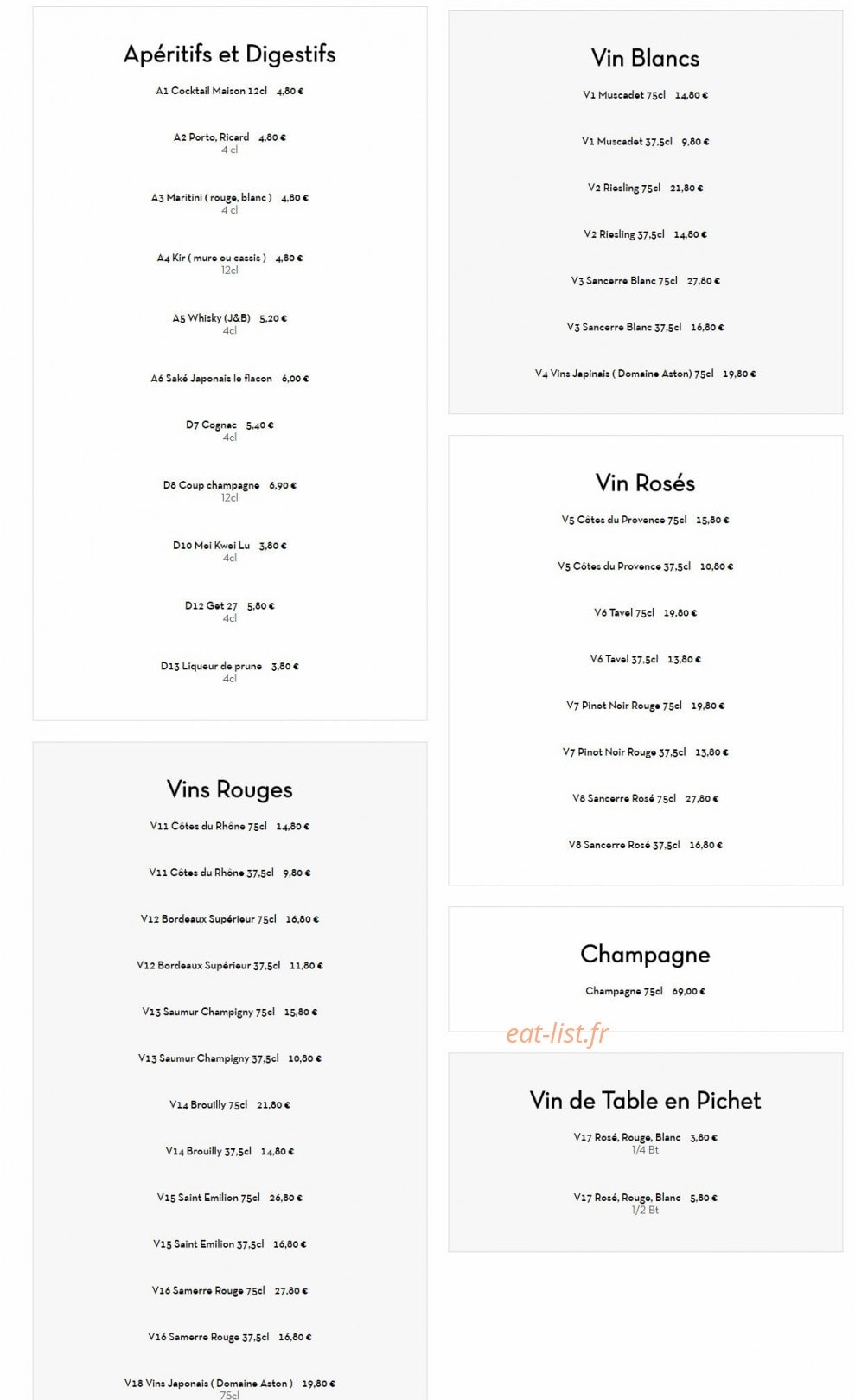 Win Sushi — carte page 8