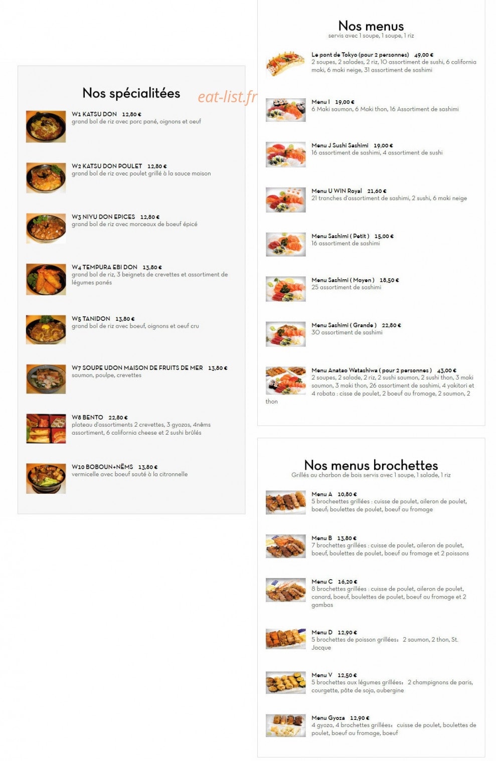 Win Sushi — carte page 5