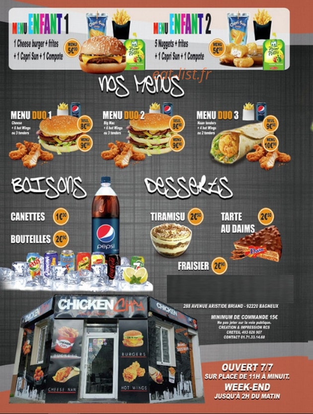 Chicken City — carte page 4