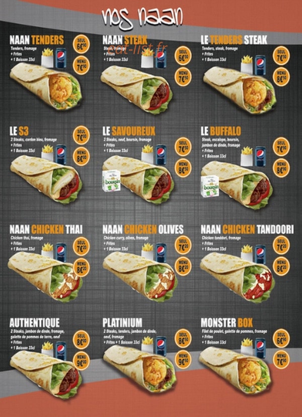 Chicken City — carte page 2