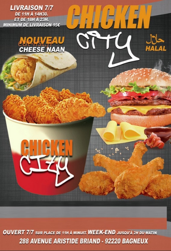 Chicken City — carte page 1
