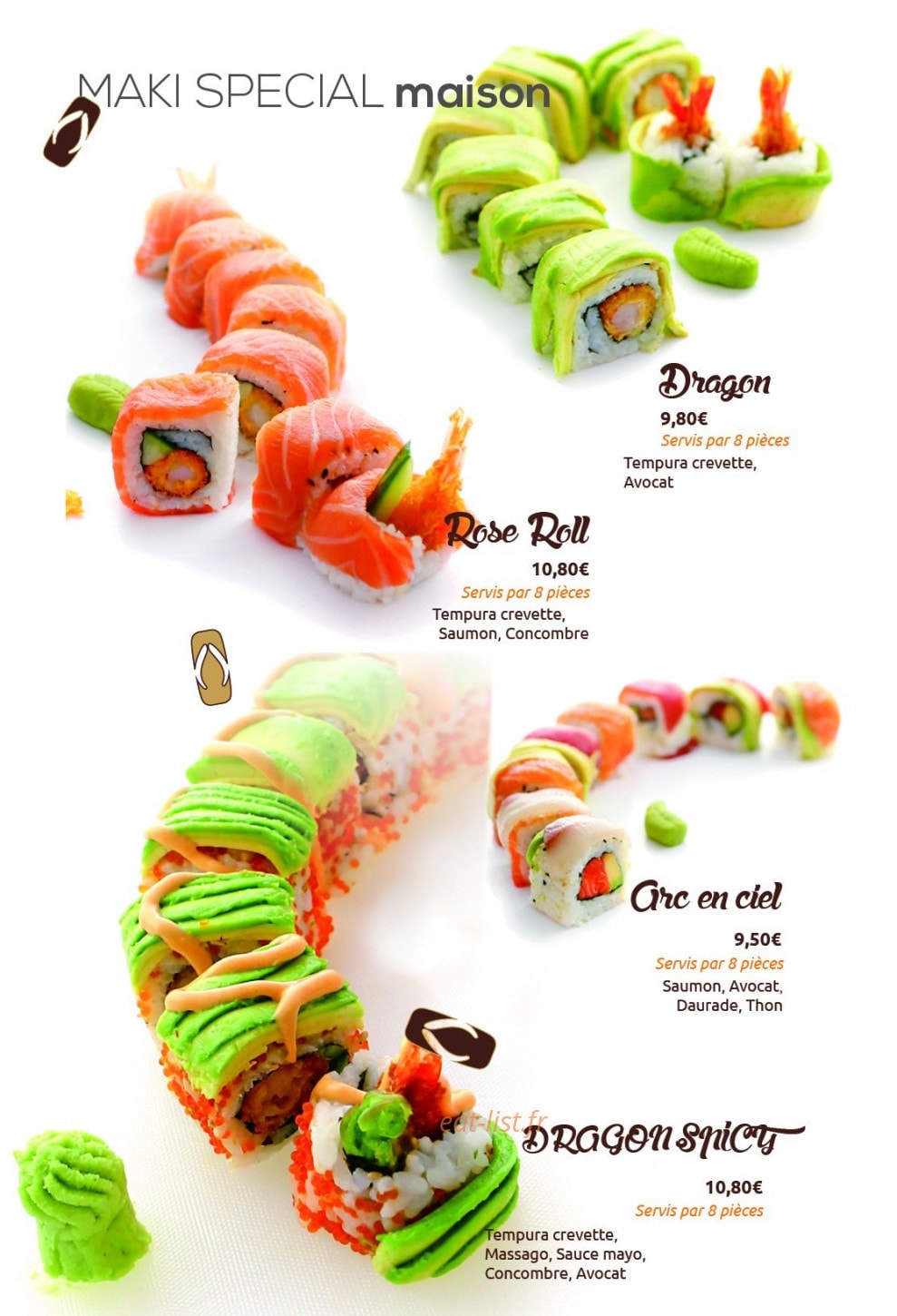 Dream sushi — carte page 7