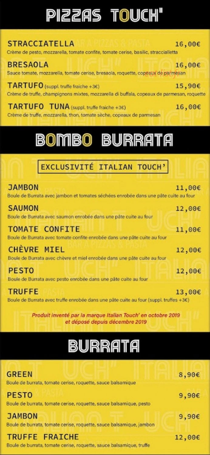 Italian Touch' — carte page 4