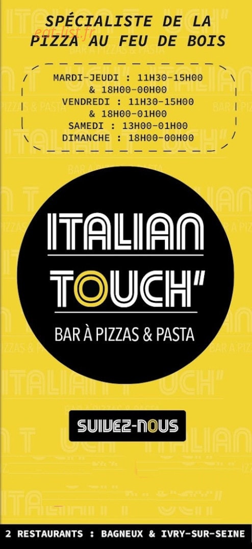 Italian Touch' — carte page 1