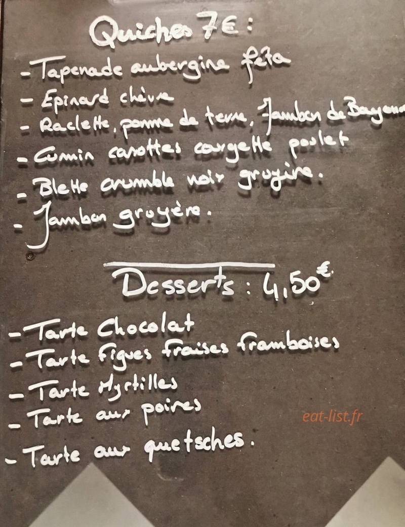 L'Instant Gourmand — carte page 1