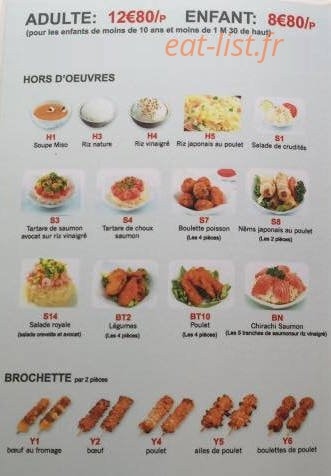 Muki sushi — carte page 2