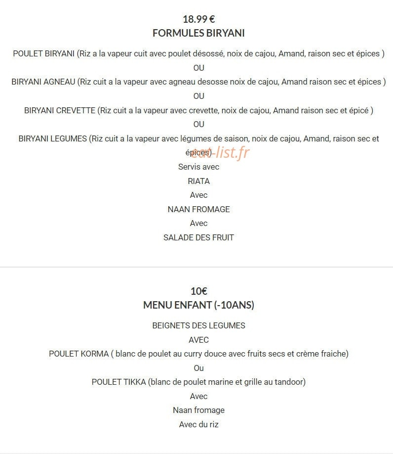 Restaurant Everest — carte page 4