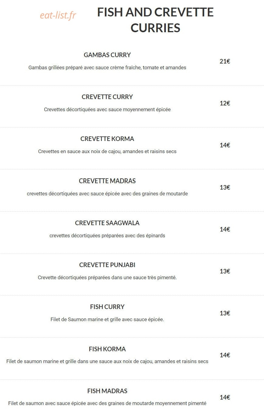 Restaurant Everest — carte page 12