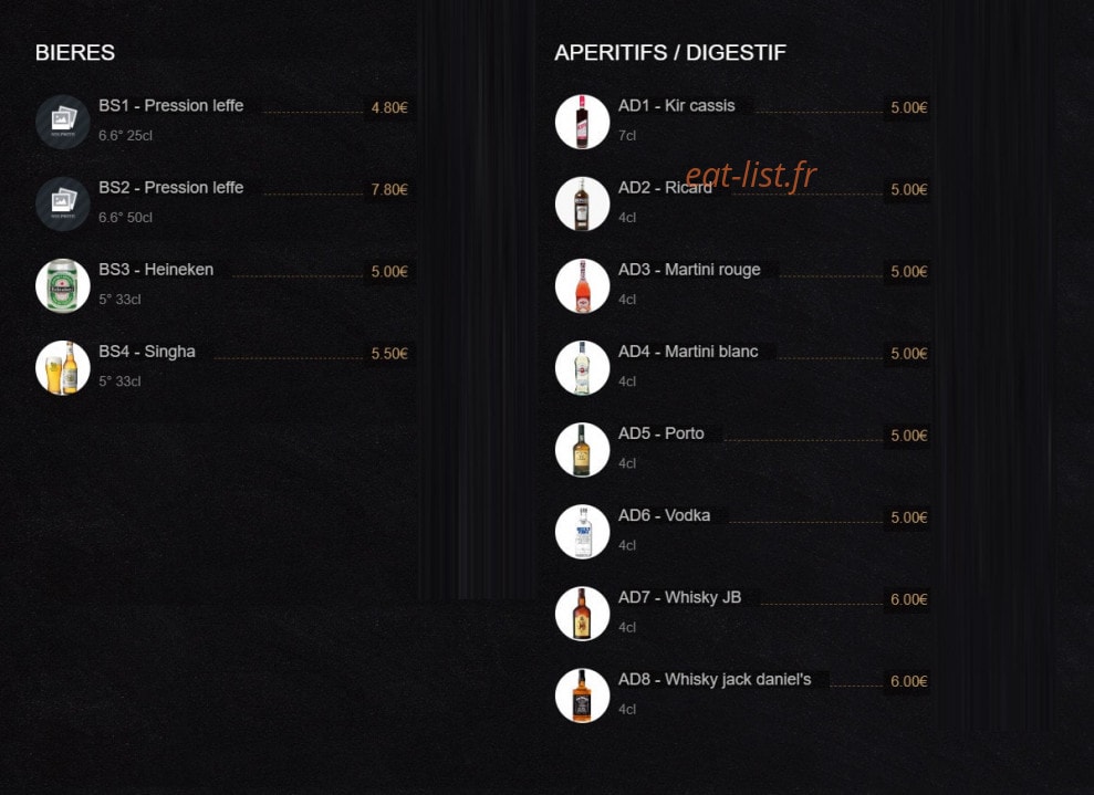 Sawasdee Thaï — carte page 7