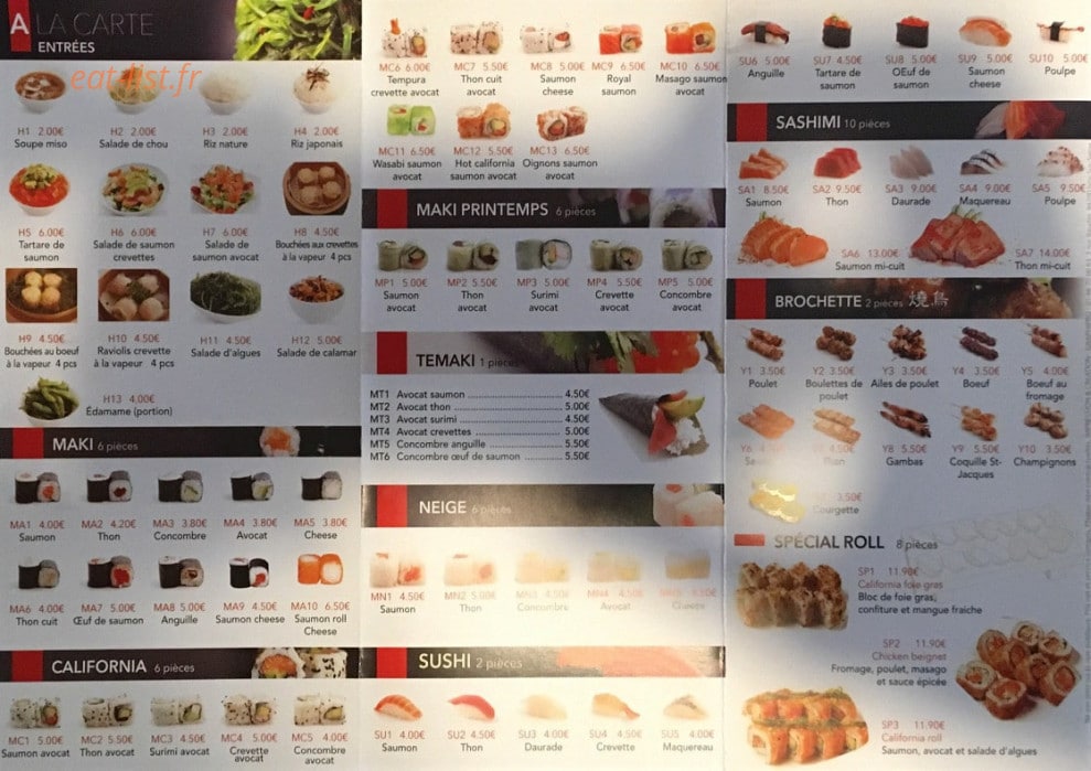 Z Sushi — carte page 2