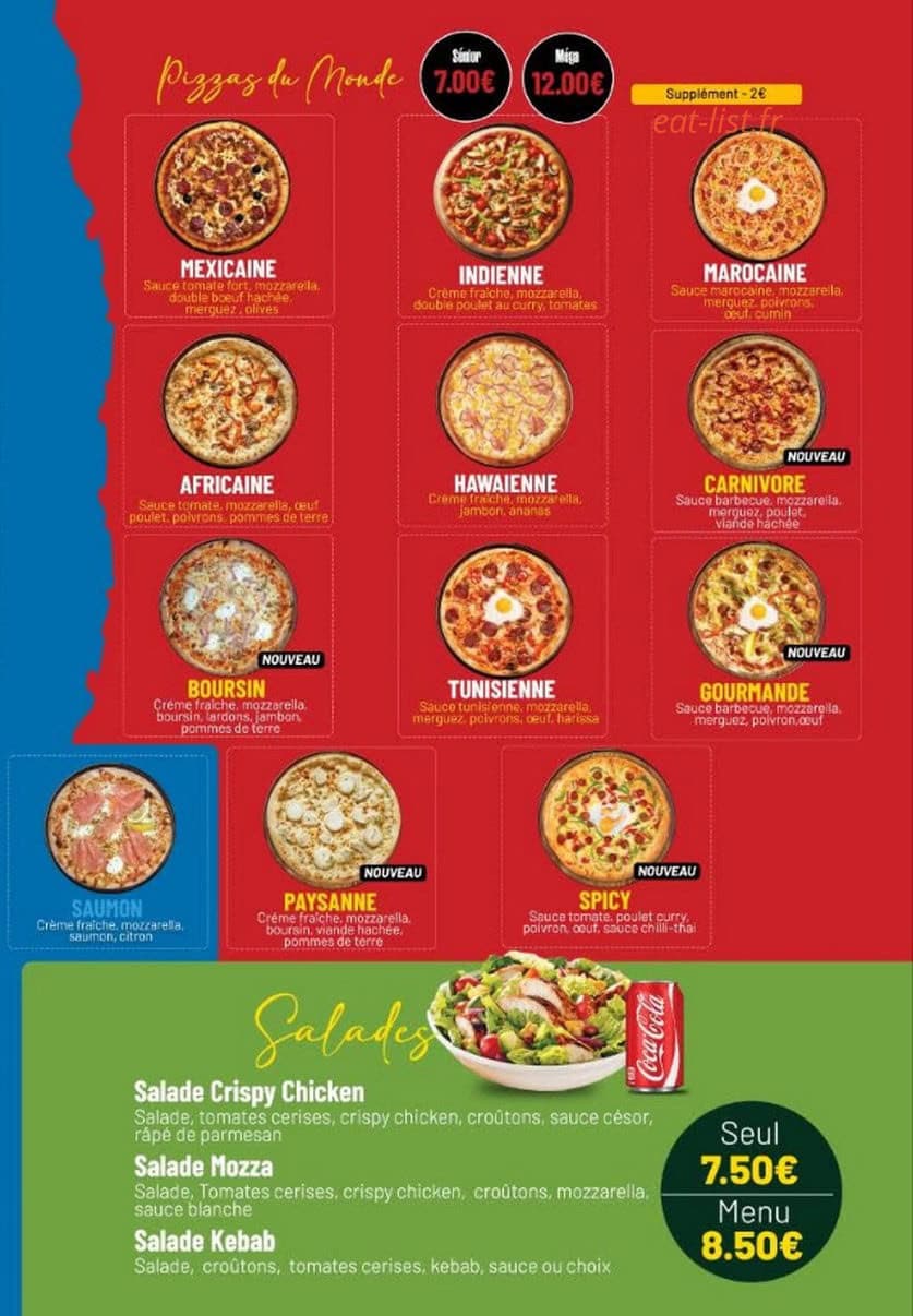 Adam O Pizza — carte page 3