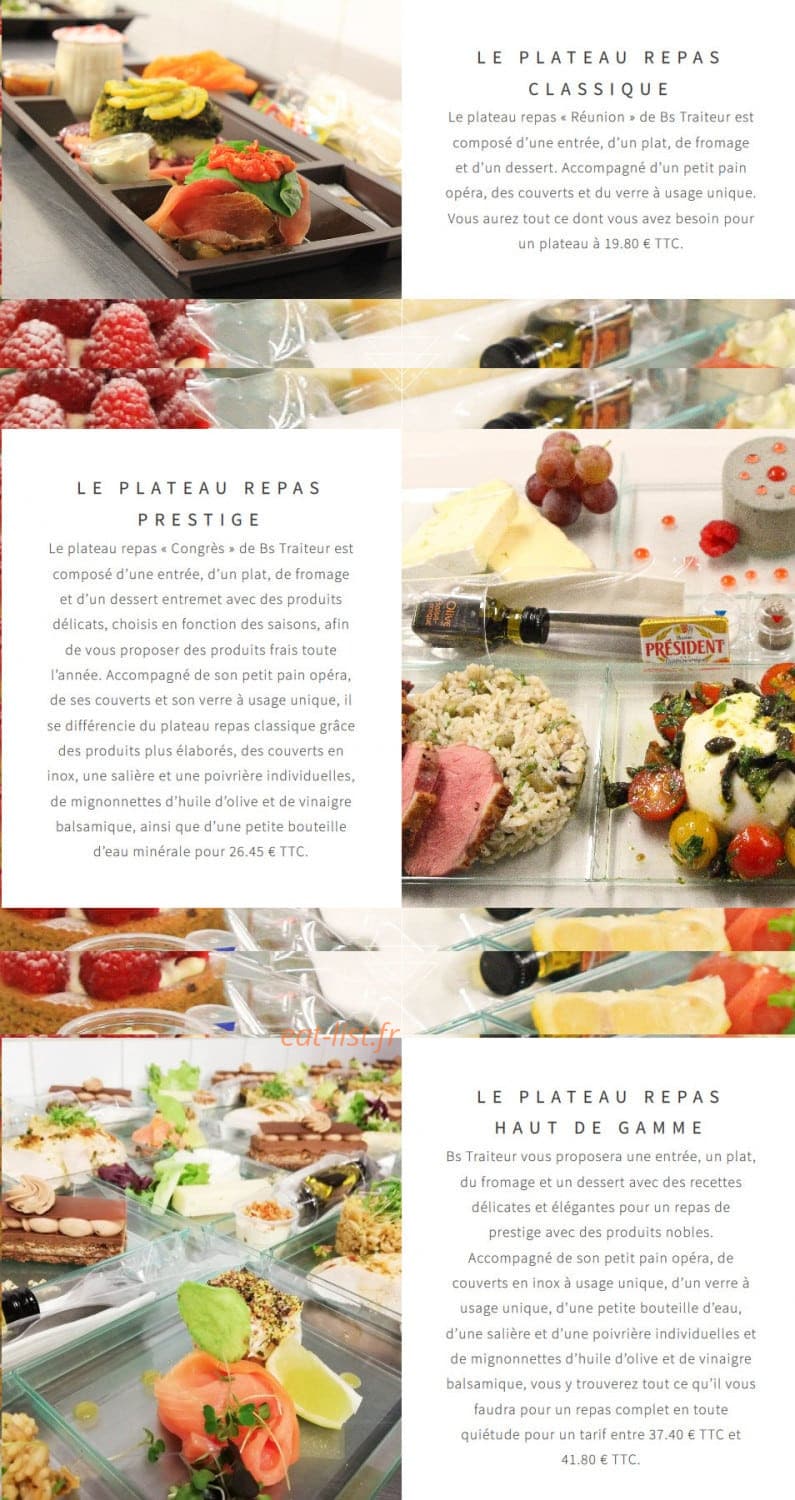 Bs Traiteur — carte page 7