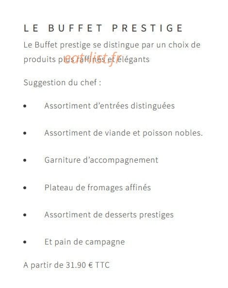 Bs Traiteur — carte page 6