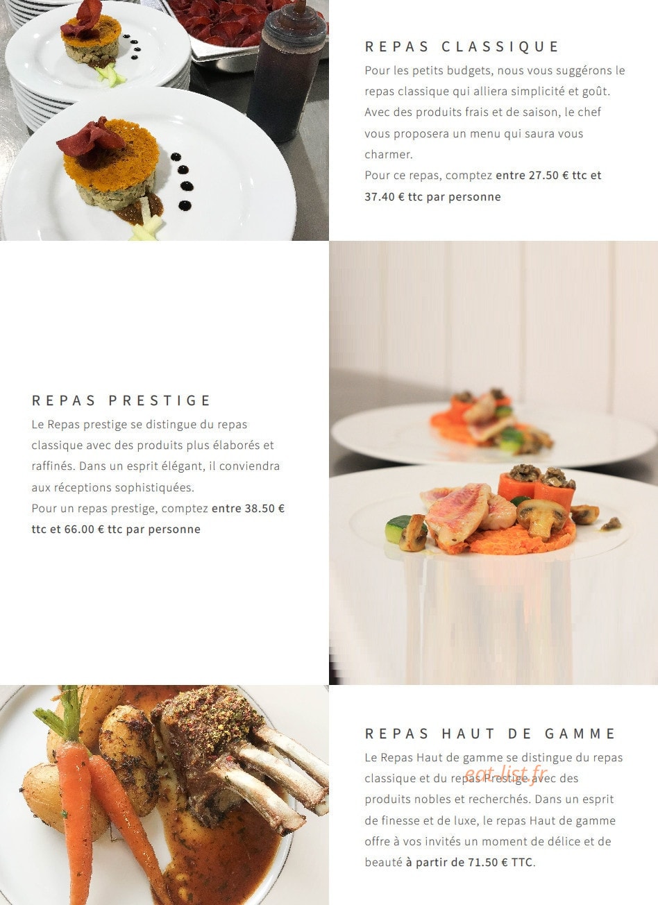 Bs Traiteur — carte page 3