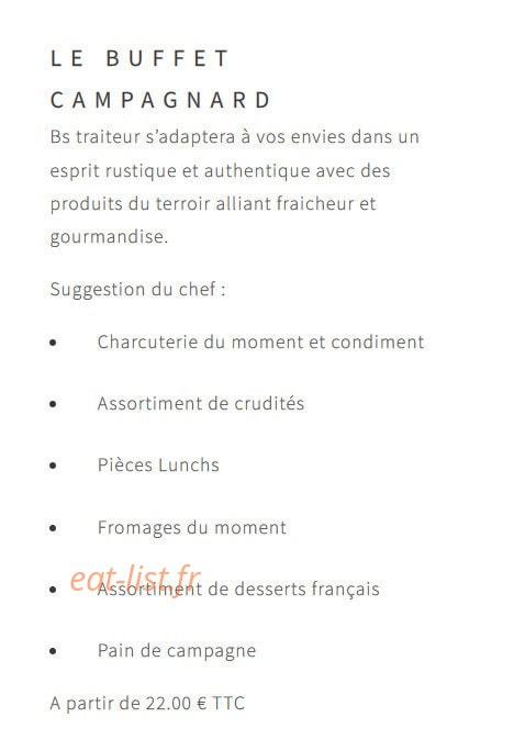 Bs Traiteur — carte page 4