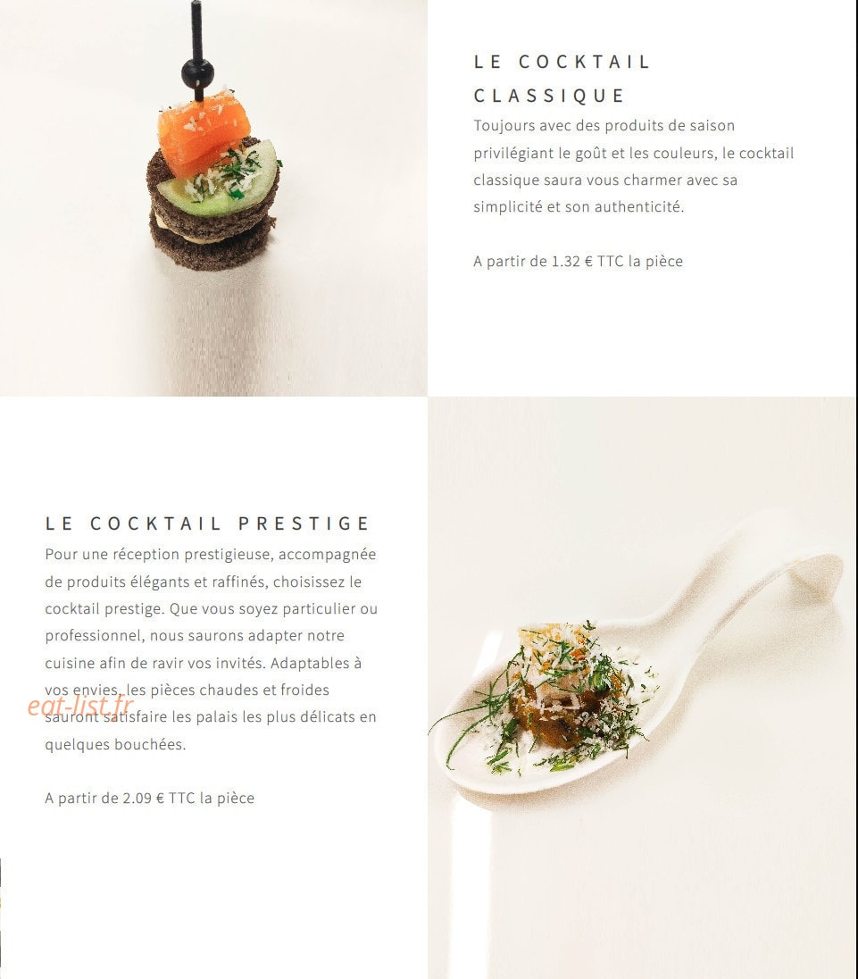 Bs Traiteur — carte page 1
