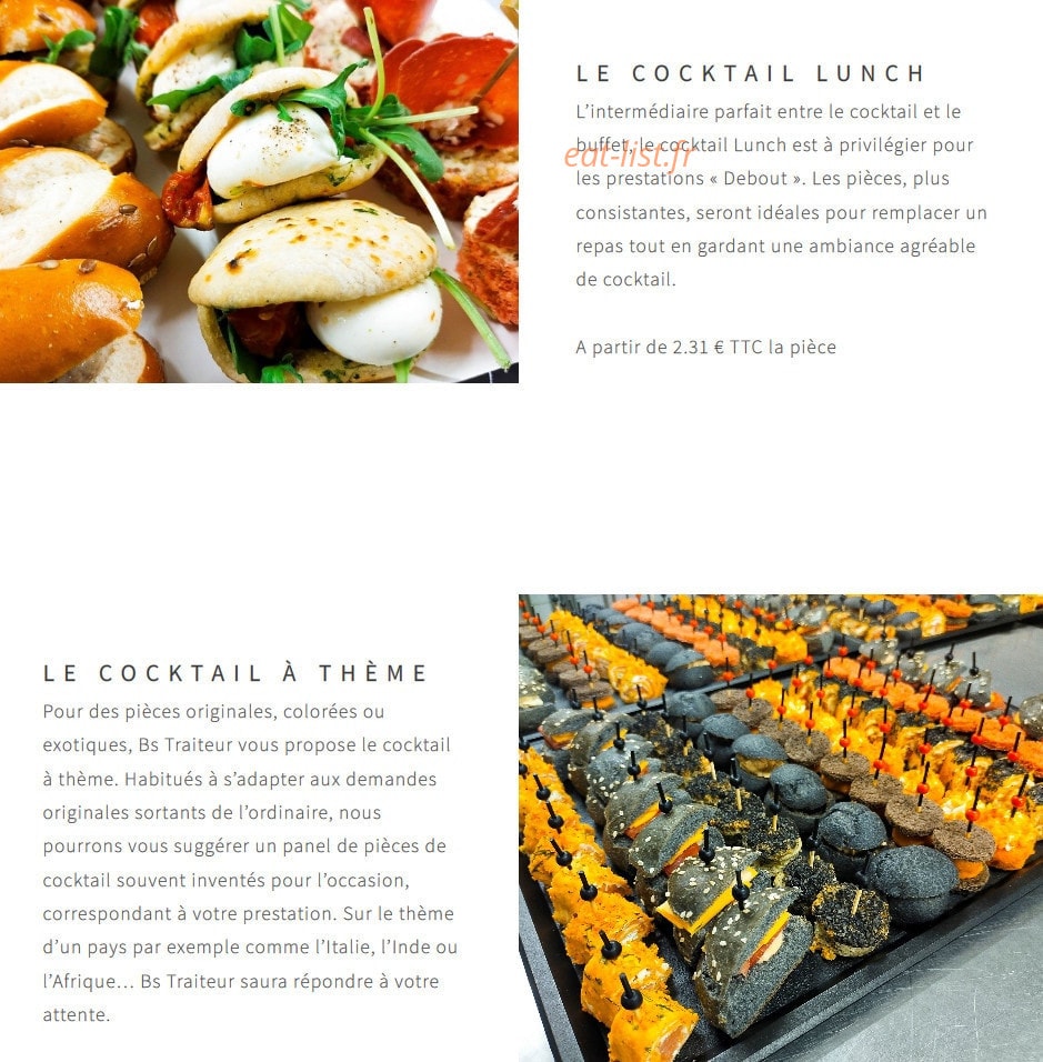 Bs Traiteur — carte page 2