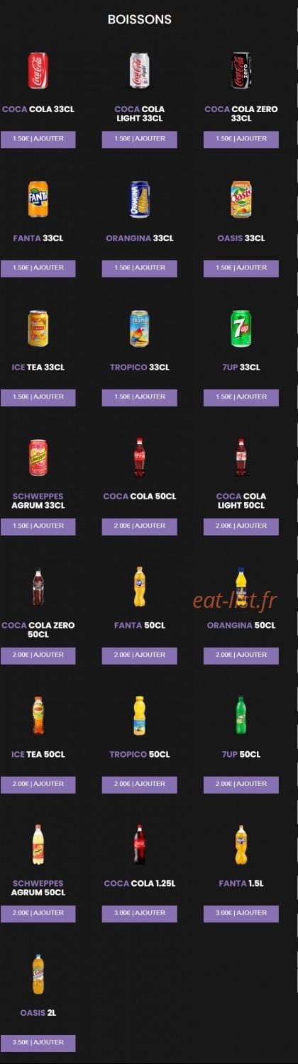 Burger Store — carte page 12