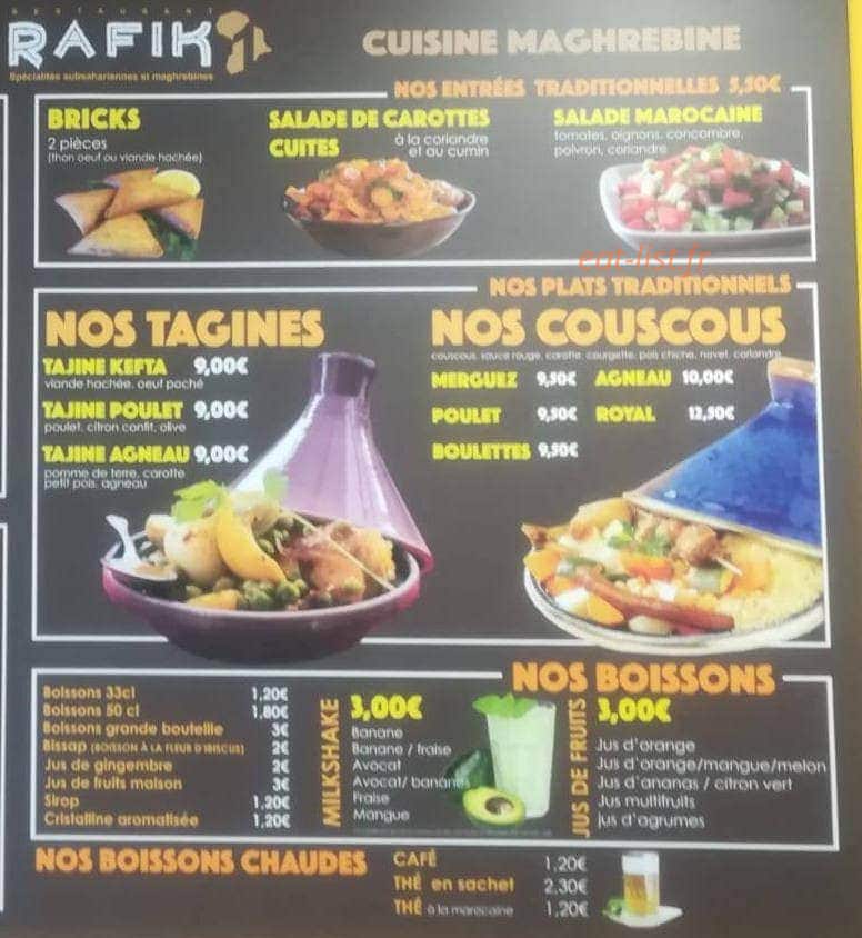 Chez Rafik-i — carte page 2