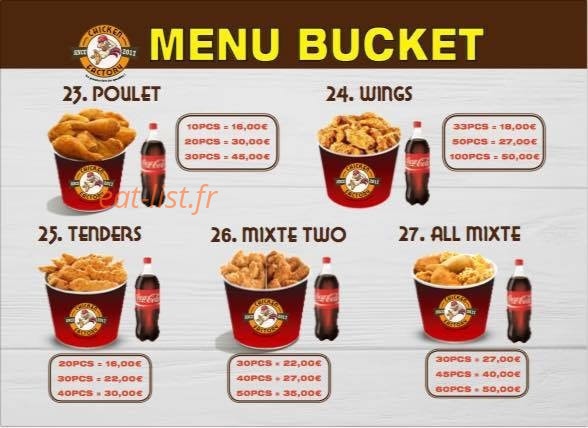 Chicken Factory — carte page 6