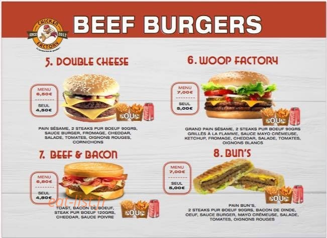 Chicken Factory — carte page 4