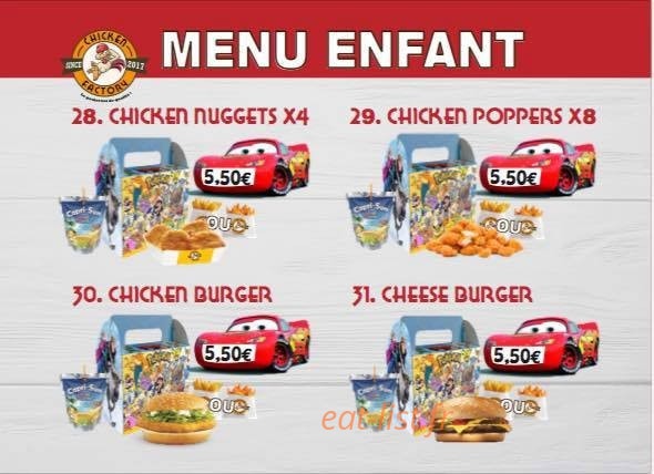 Chicken Factory — carte page 7