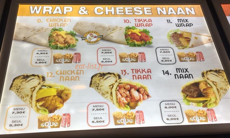 Chicken Factory — carte page 5