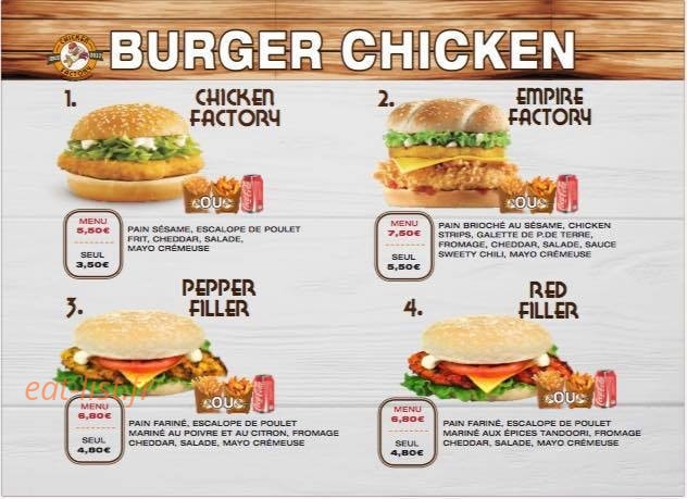 Chicken Factory — carte page 3