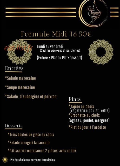 Dar Tajine — carte page 5