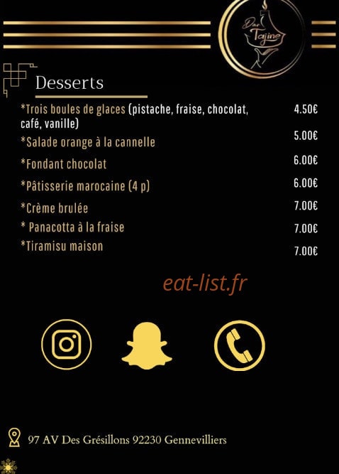 Dar Tajine — carte page 4