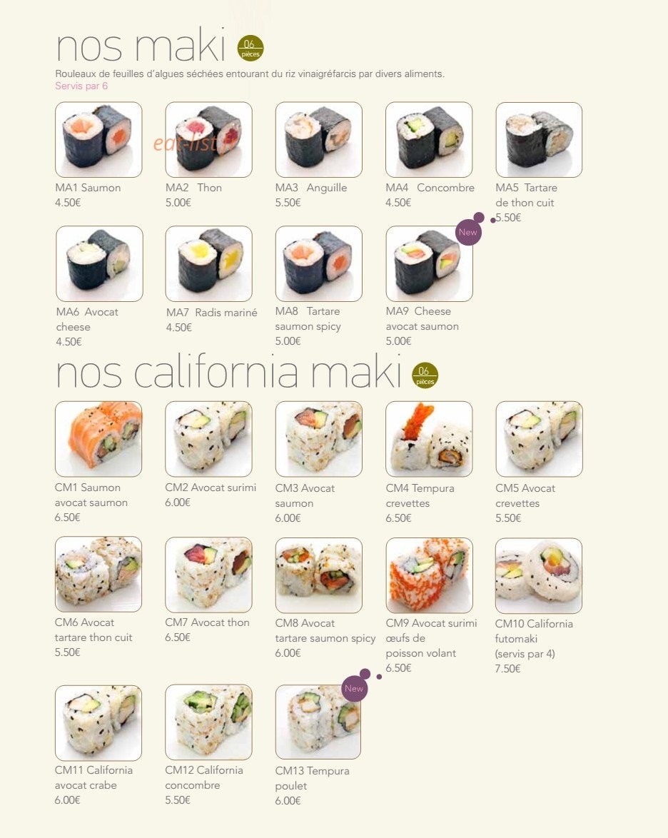 Hoki Sushi — carte page 5