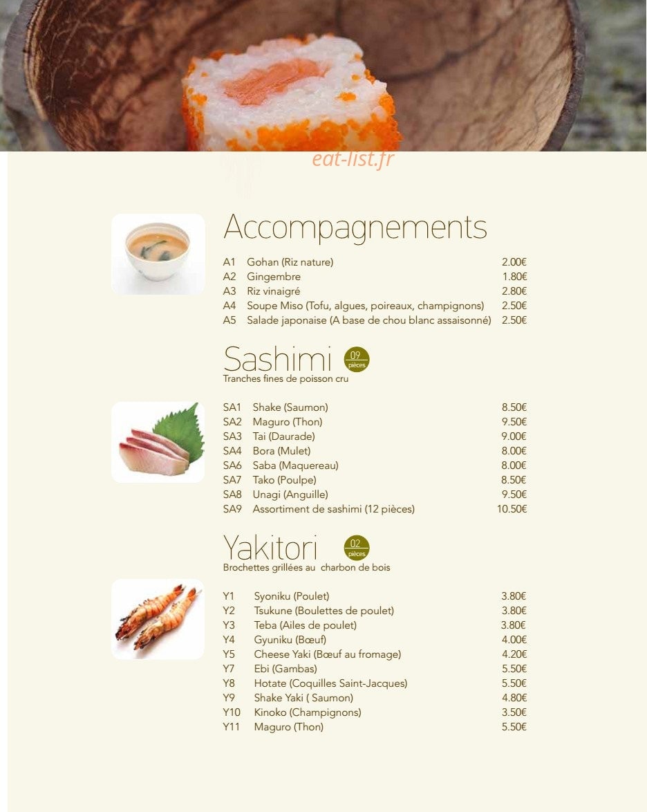 Hoki Sushi — carte page 7