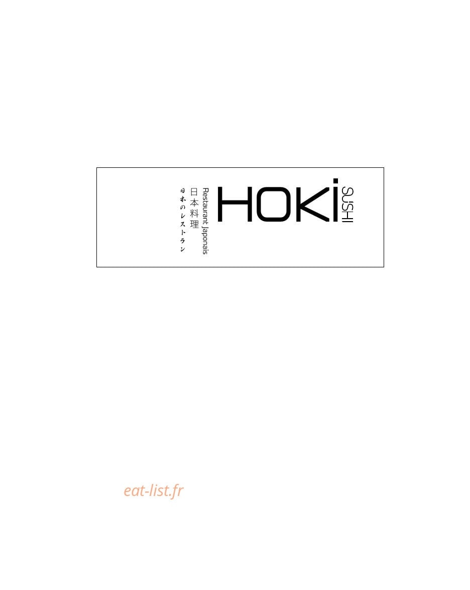 Hoki Sushi — carte page 1