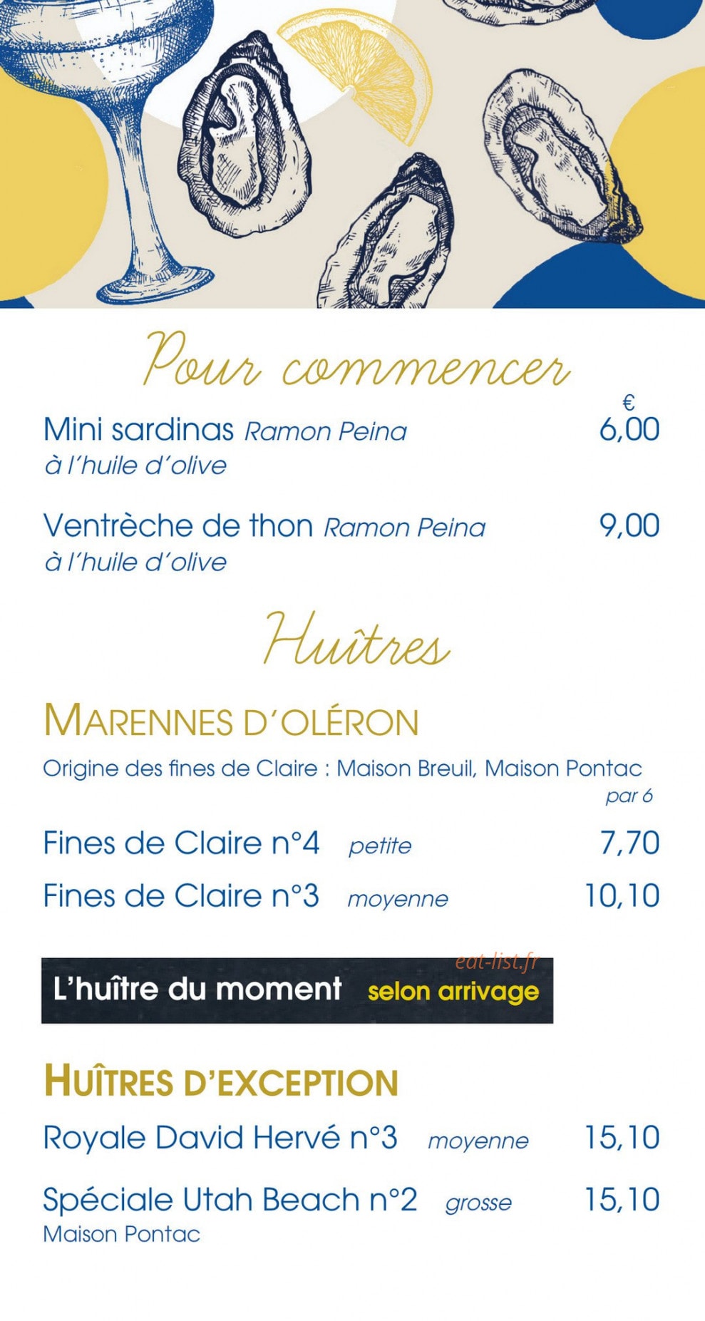 La Criée — carte page 8
