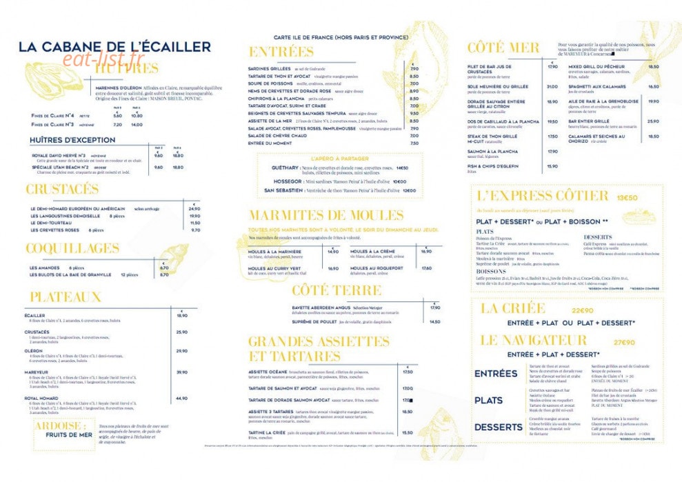 La Criée — carte page 6