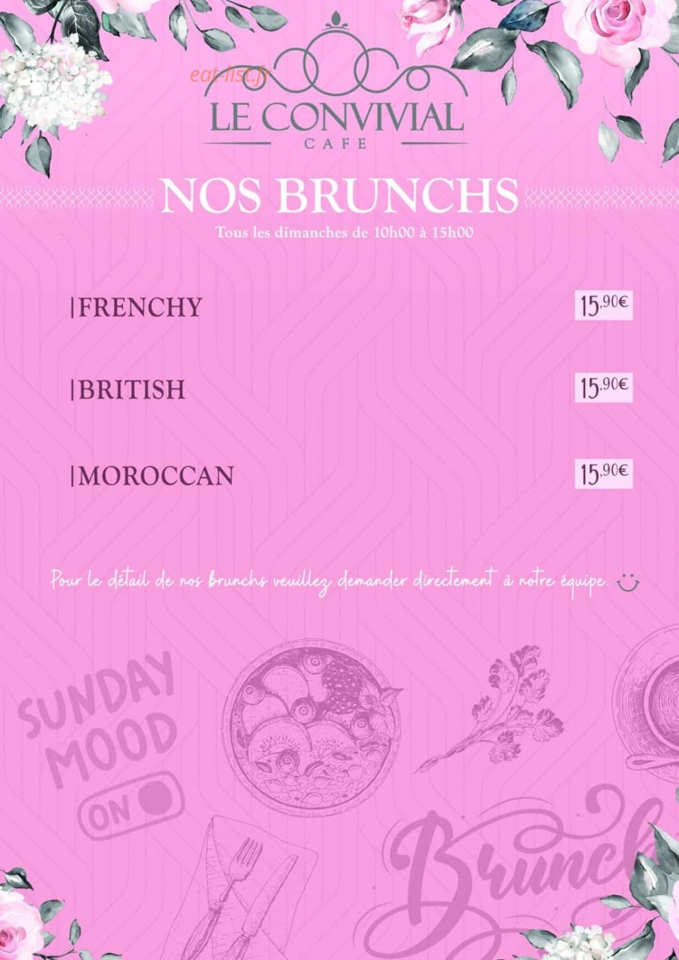 Le Convivial Café — carte page 9