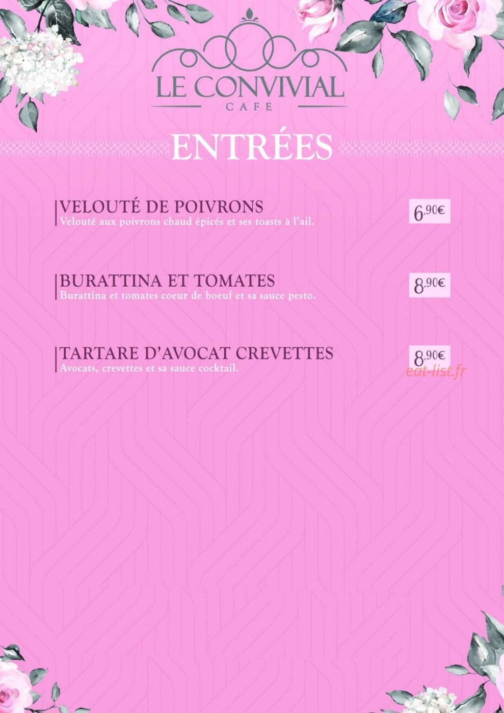 Le Convivial Café — carte page 2