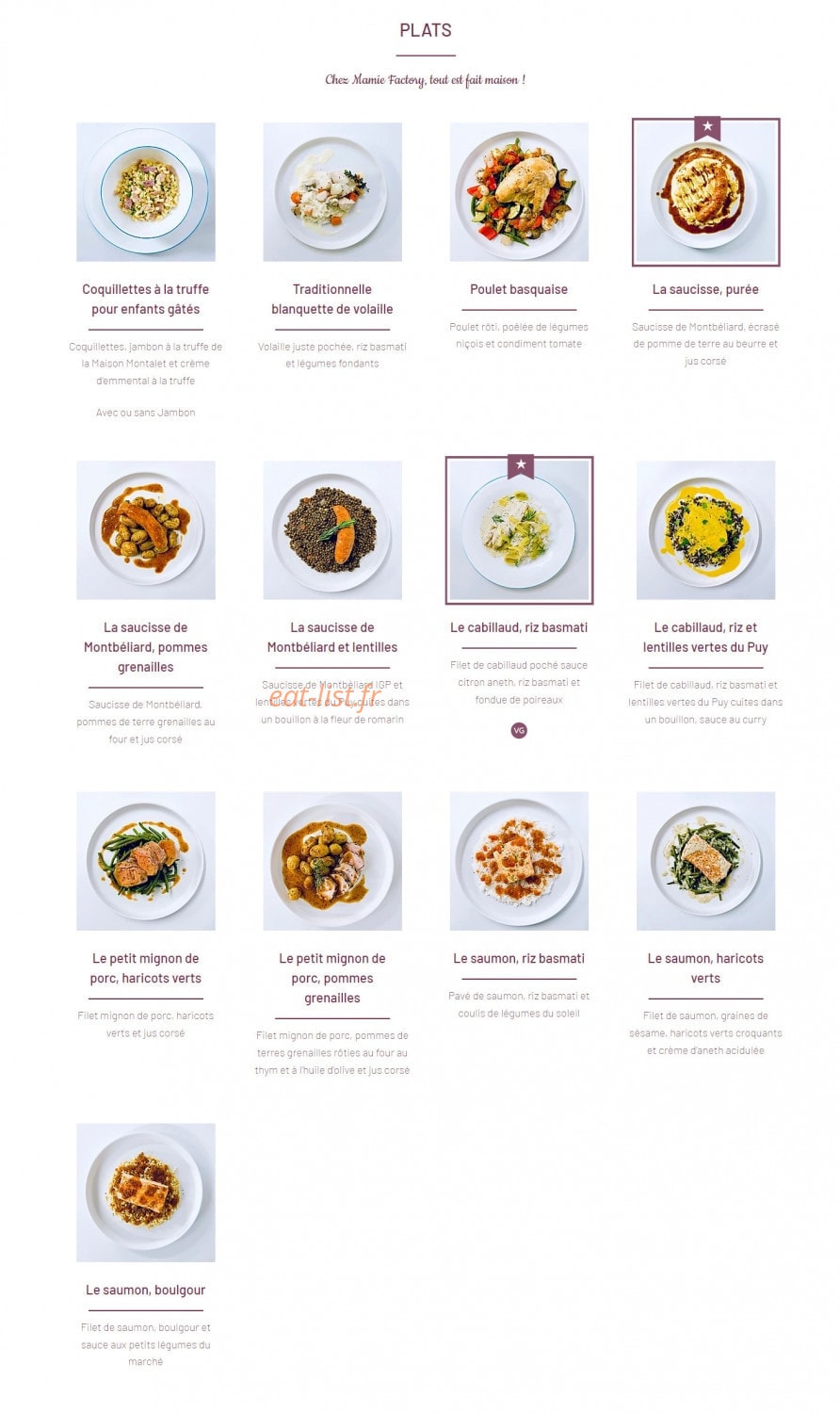 Mamie Factory — carte page 2