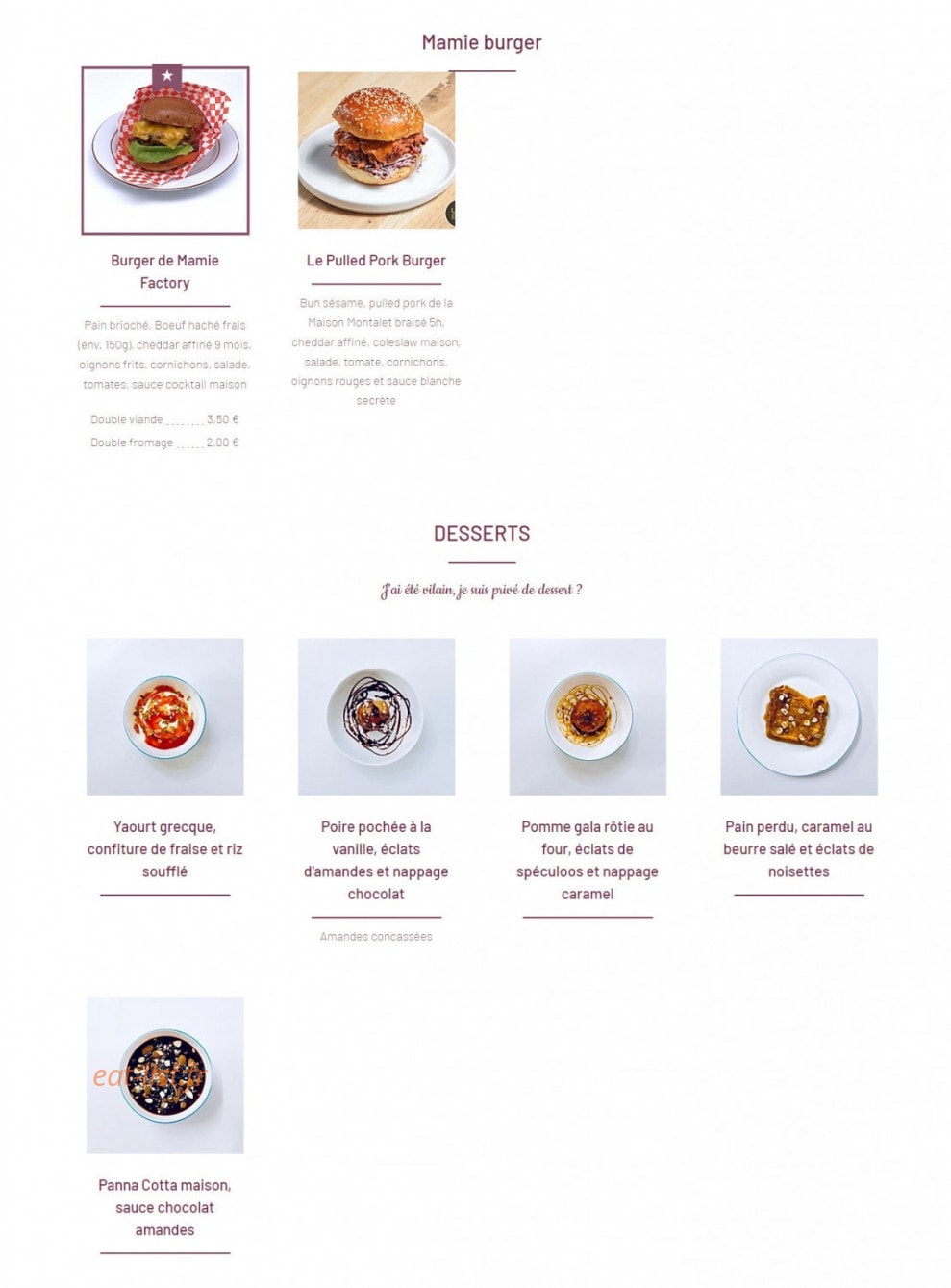 Mamie Factory — carte page 3