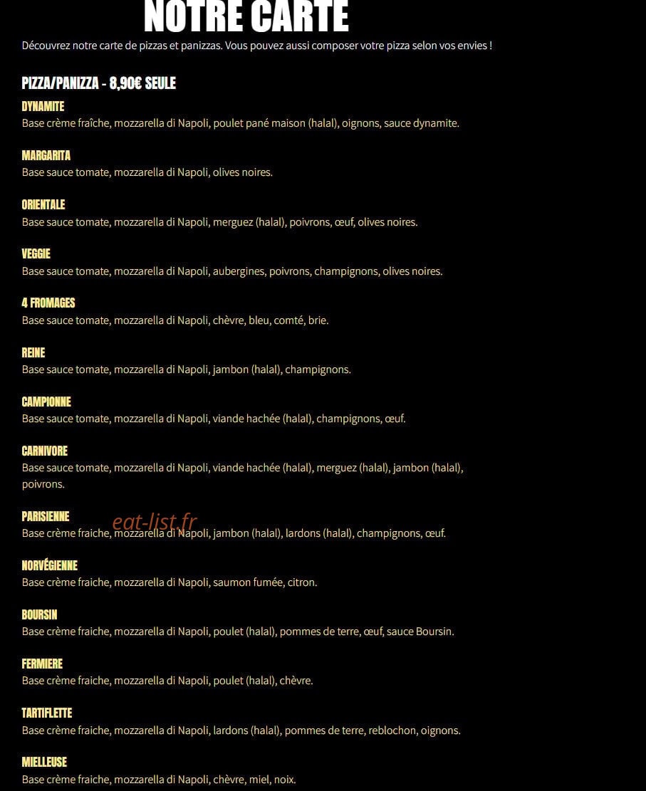 Meytiz Pizza — carte page 2