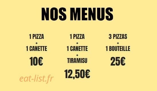 Meytiz Pizza — carte page 1