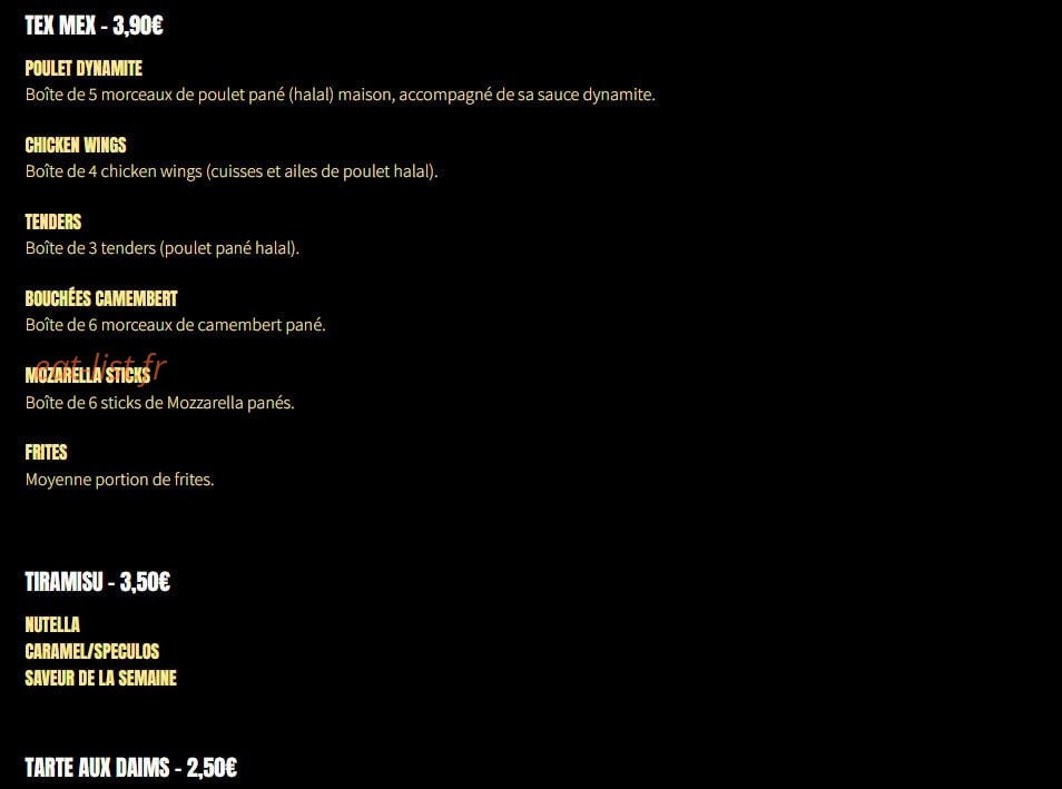 Meytiz Pizza — carte page 3
