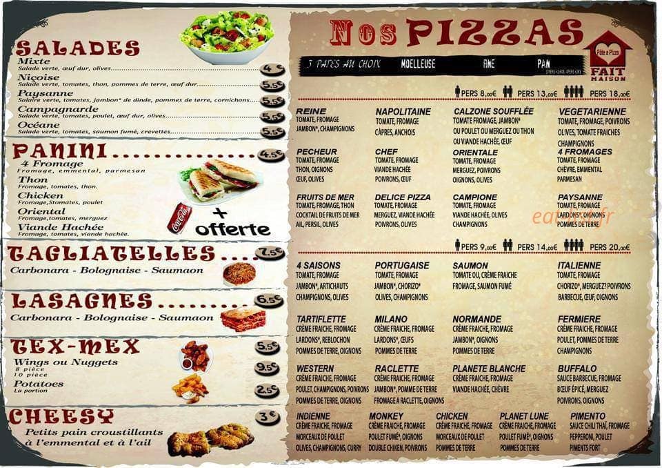 Monkeypizza — carte page 2