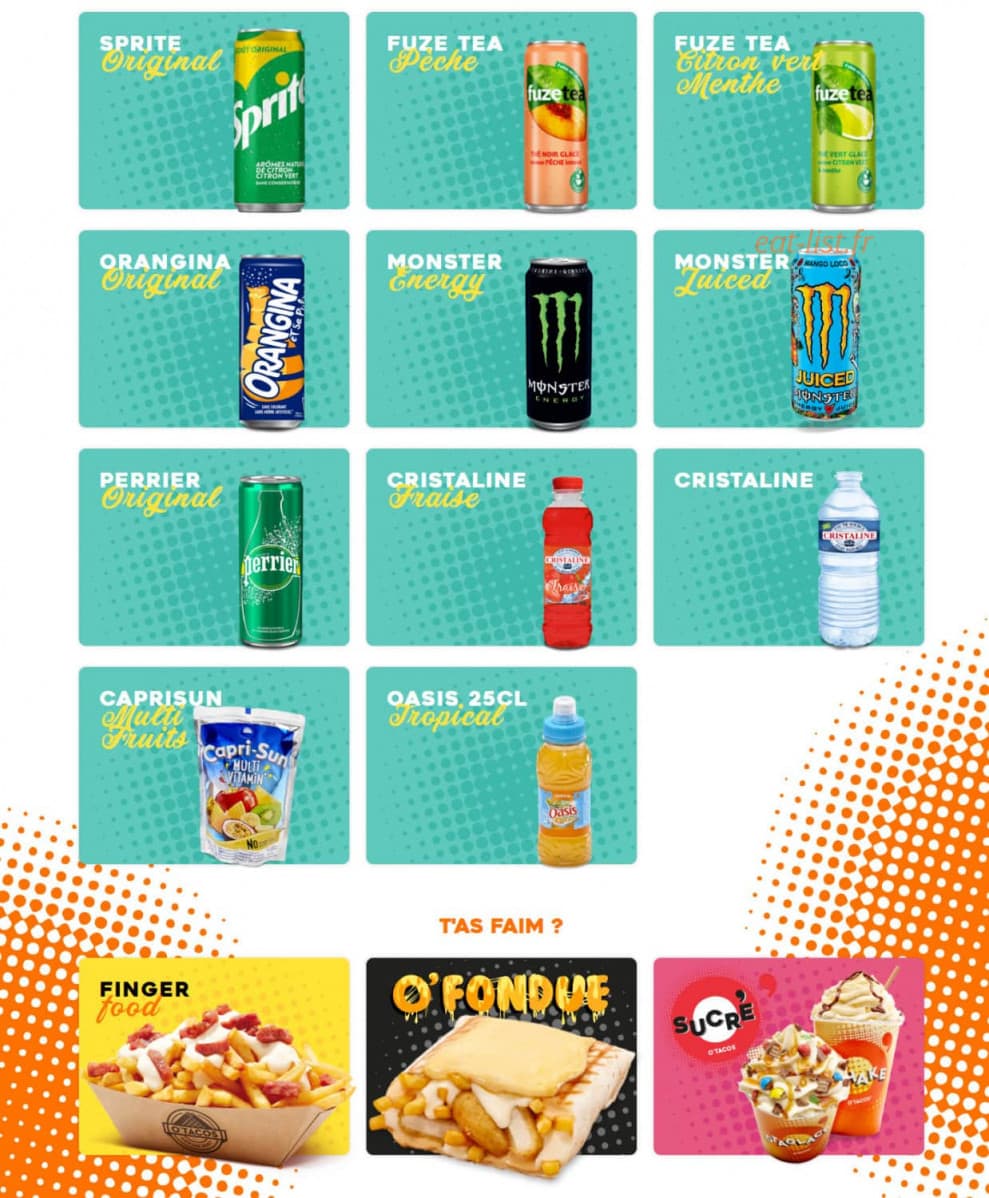 O'tacos — carte page 7