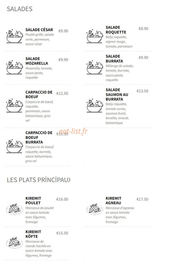 Ottoman Steakhouse — carte page 2
