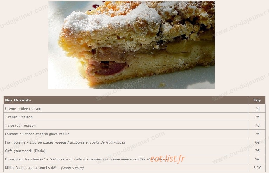 Restaurant l'Alchimiste — carte page 7
