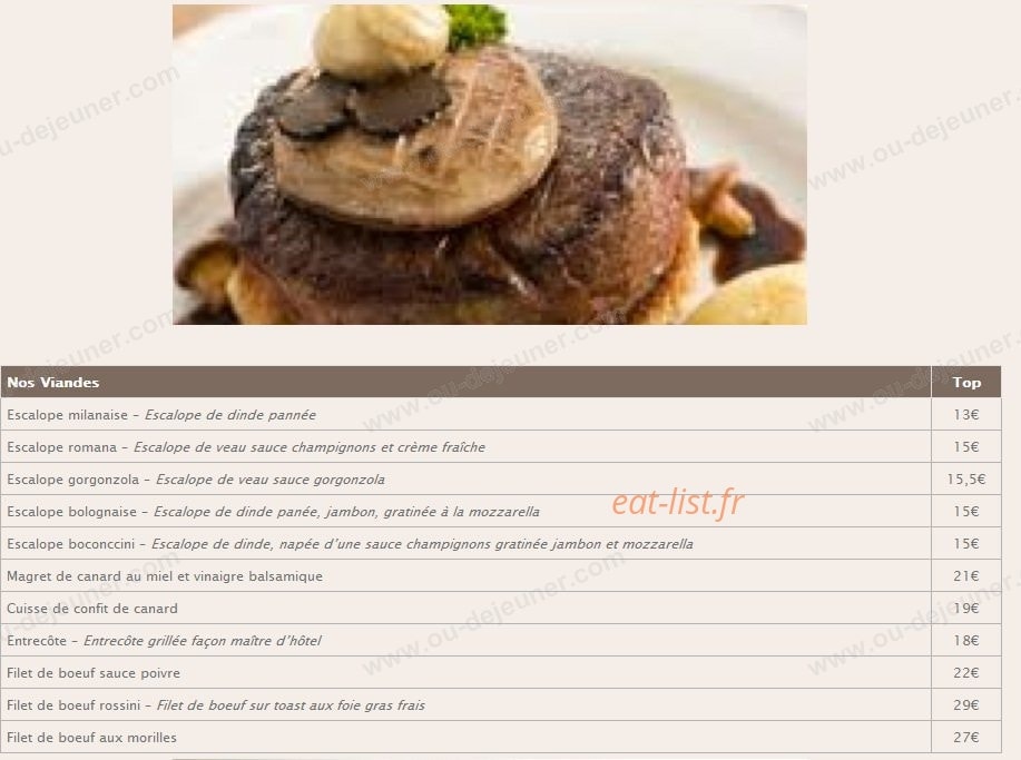 Restaurant l'Alchimiste — carte page 5