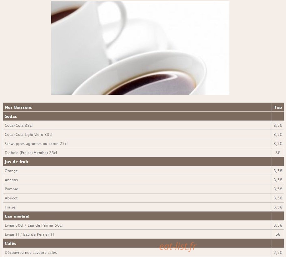 Restaurant l'Alchimiste — carte page 8