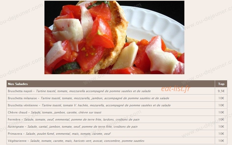 Restaurant l'Alchimiste — carte page 2