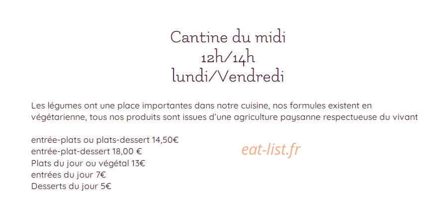Carte et menu de Youpi au Théâtre à Gennevilliers — Les menus